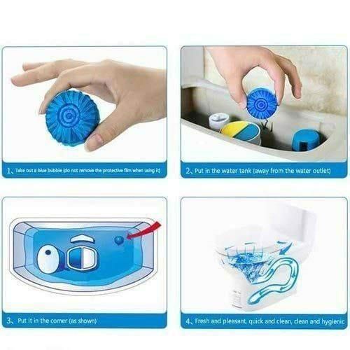 Automatic Toilet Cleaning Tablets  - Toilet Deodorizer, Fights Stains & Freshens Air (Buy 1 Get 1 Free)