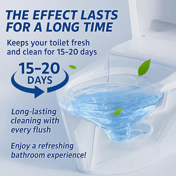 Automatic Toilet Cleaning Tablets  - Toilet Deodorizer, Fights Stains & Freshens Air (Buy 1 Get 1 Free)