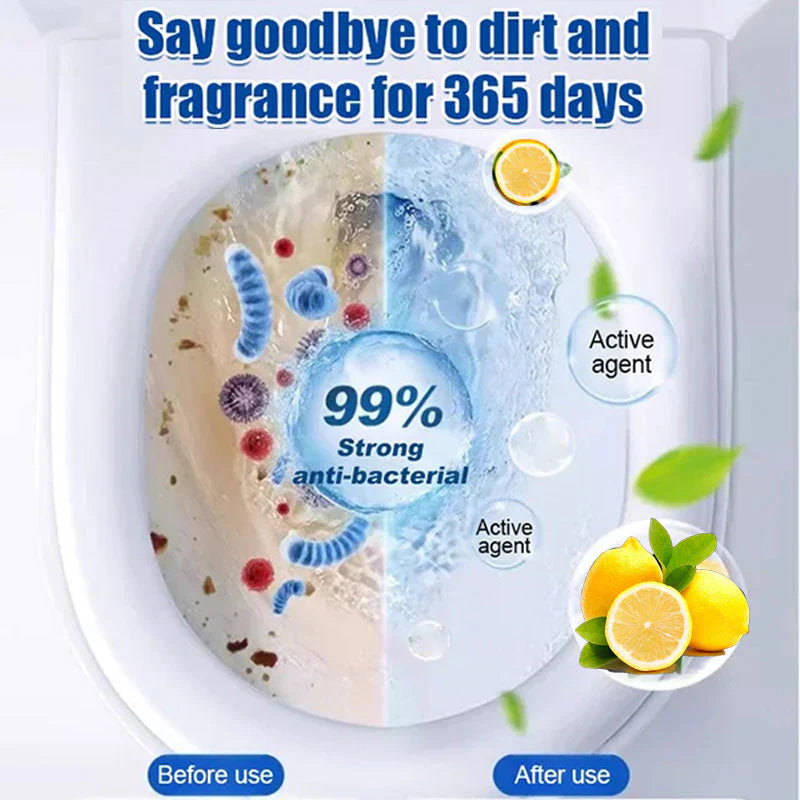 Automatic Toilet Cleaning Tablets  - Toilet Deodorizer, Fights Stains & Freshens Air (Buy 1 Get 1 Free)